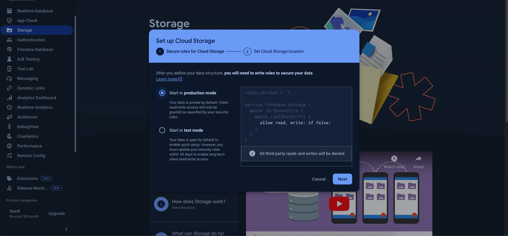 Storage created